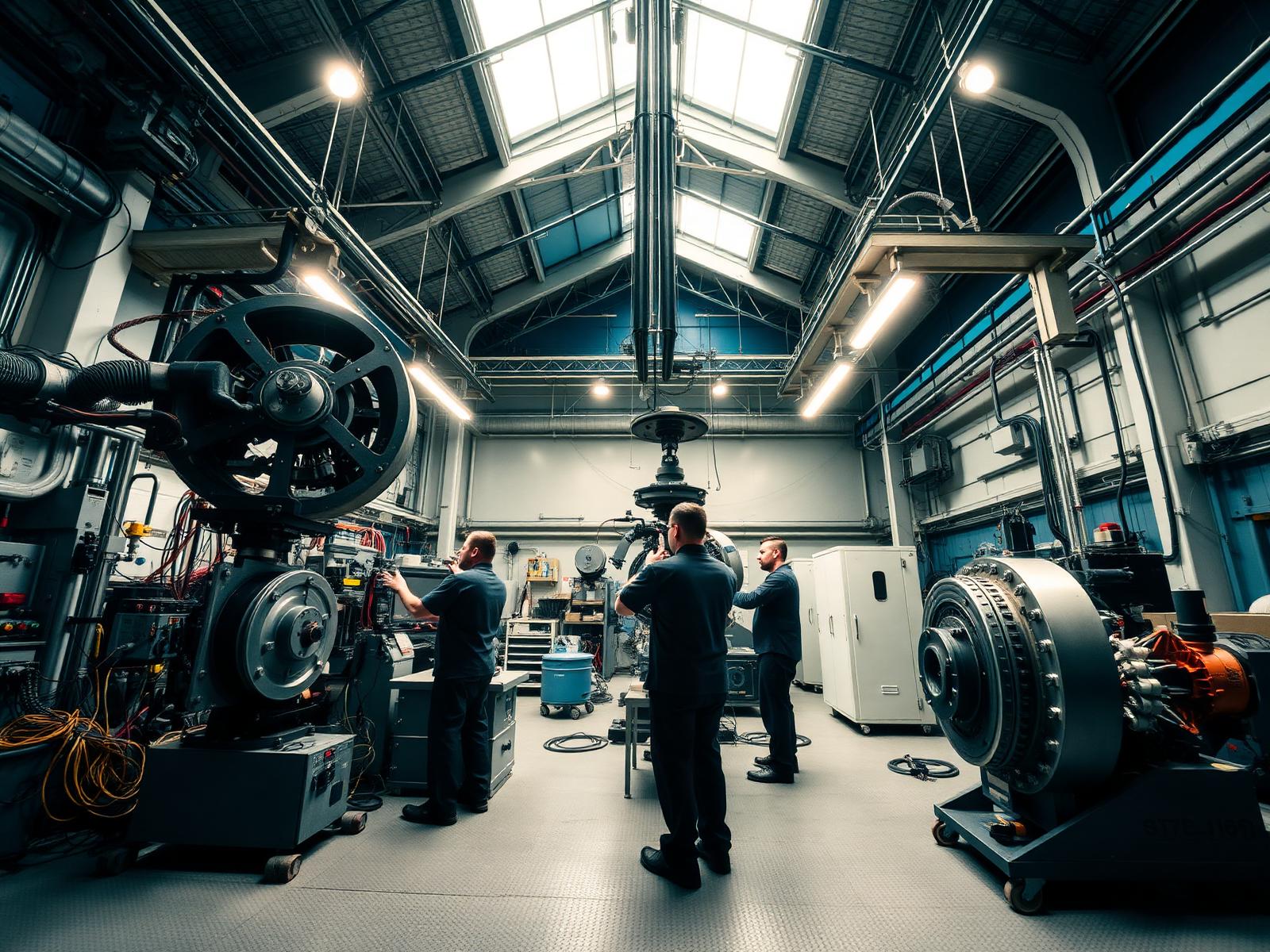 ajuste mecânico em equipamento rotativo